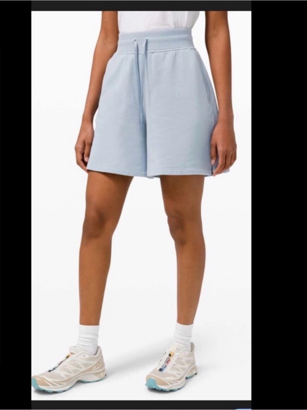 Lululemon All Yours High Rise Short 7" Womens size 8 Light Blue  EUC